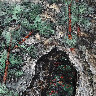 岩画纹理抽象挂画