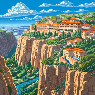 黄崖关插画