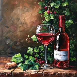 红酒装饰画