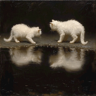 创意写实猫当代装饰画