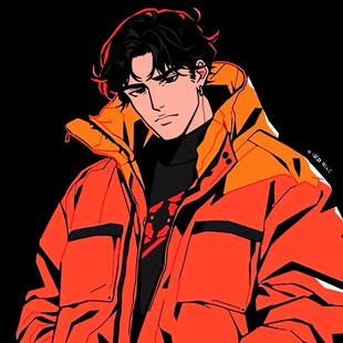 男生头像插画