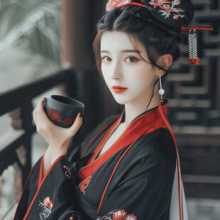红色古装少女