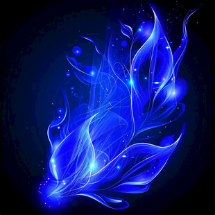 深蓝色浪漫深邃花纹