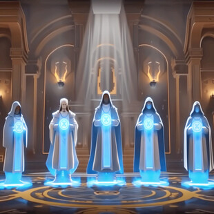 身穿白色修道服的修女