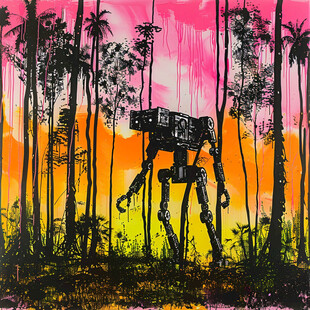 油画机器人素材