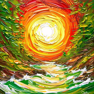 螺旋艺术抽象画油彩