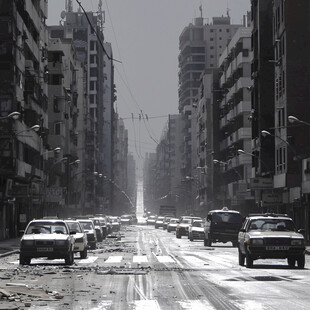 雪景景观城市街道雪景