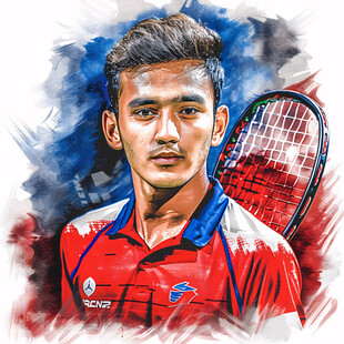 个人原创插画运动员