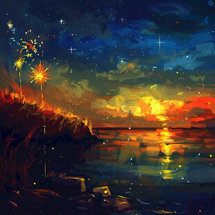 星月河幻想插画