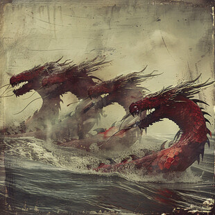 怪物场景插画