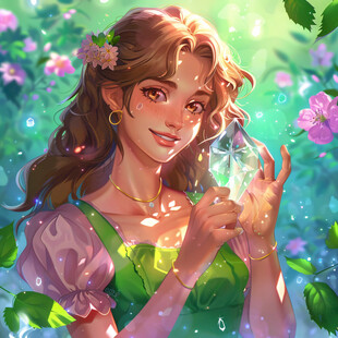 数字美女插画