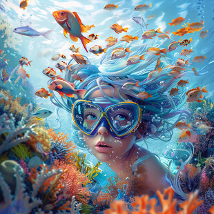 海底世界唯美女孩