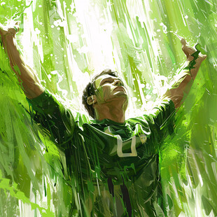 插画足球运动员