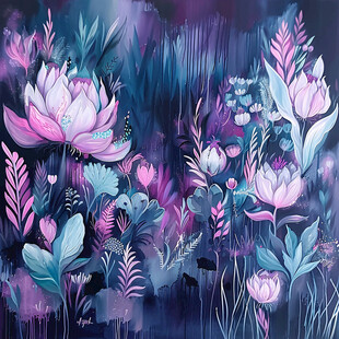 3d立体花卉荷花