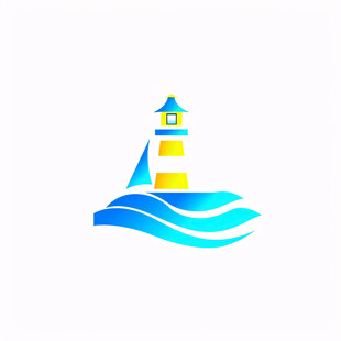 海边城市logo