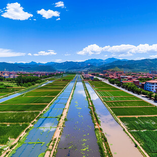 水田鱼塘河流