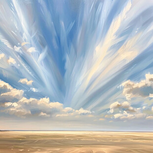 巨型天空装饰背景画