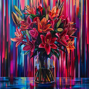 3d立体花卉油画