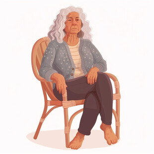 老奶奶插画