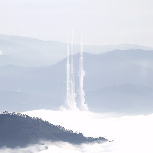 高清塔子雾景