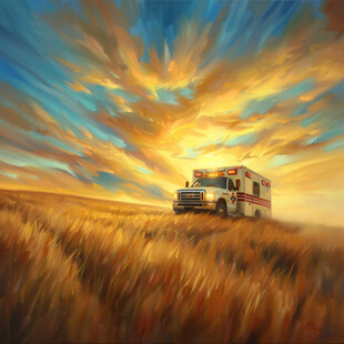 露营地房车插画