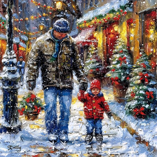 圣诞节油画