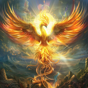 火凤凰插画
