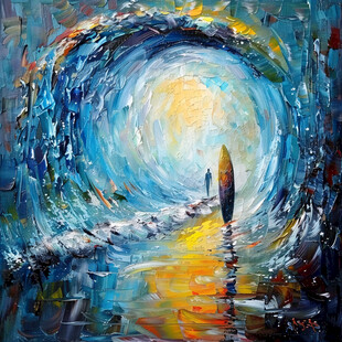 欧式装饰画时光隧道