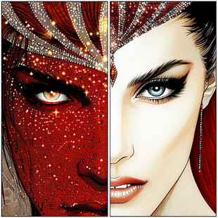 化妆整容背景装饰画