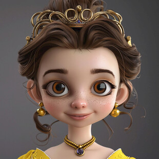 3d卡通女孩