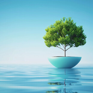 水中一棵树