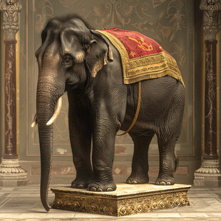 傣王宫大象雕塑