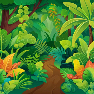 热带雨林插画