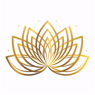莲花烫金素材
