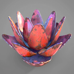 3d立体花卉荷花