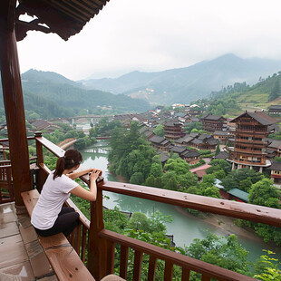 龙脊山顶鸿恩阁平台