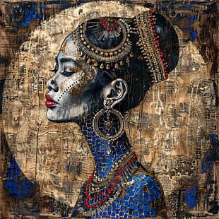 非洲女人装饰画