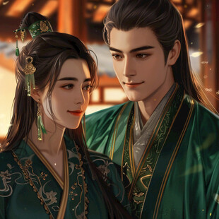 古装情侣插画