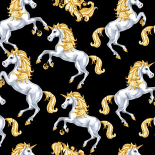 独角兽印花图案