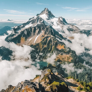 瑞士雪朗峰山顶风景