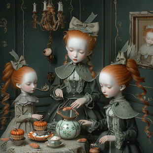 古典欧洲男孩女孩