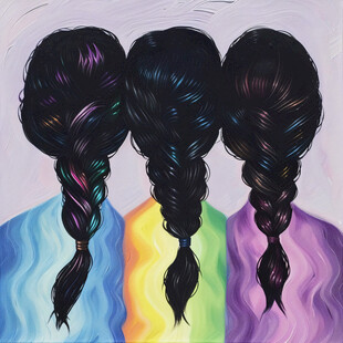 三个女人抽象画