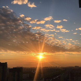 日出朝霞清晨早晨