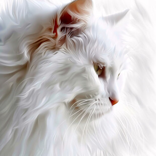 手绘猫眯装饰画