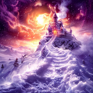 梦幻城堡插画