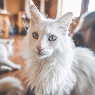 白色异瞳猫