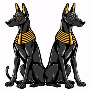 小黑狗卡通形象