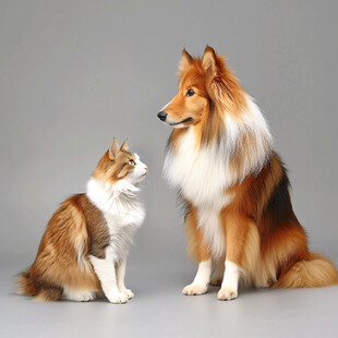 狗狗写实插画