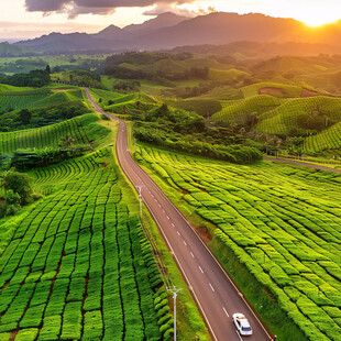茶山中的高速公路