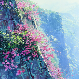 峭壁上的花